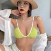 Shell cup underwear women's summer thin small breasts deep seamless sexy bra without steel ring outer chest