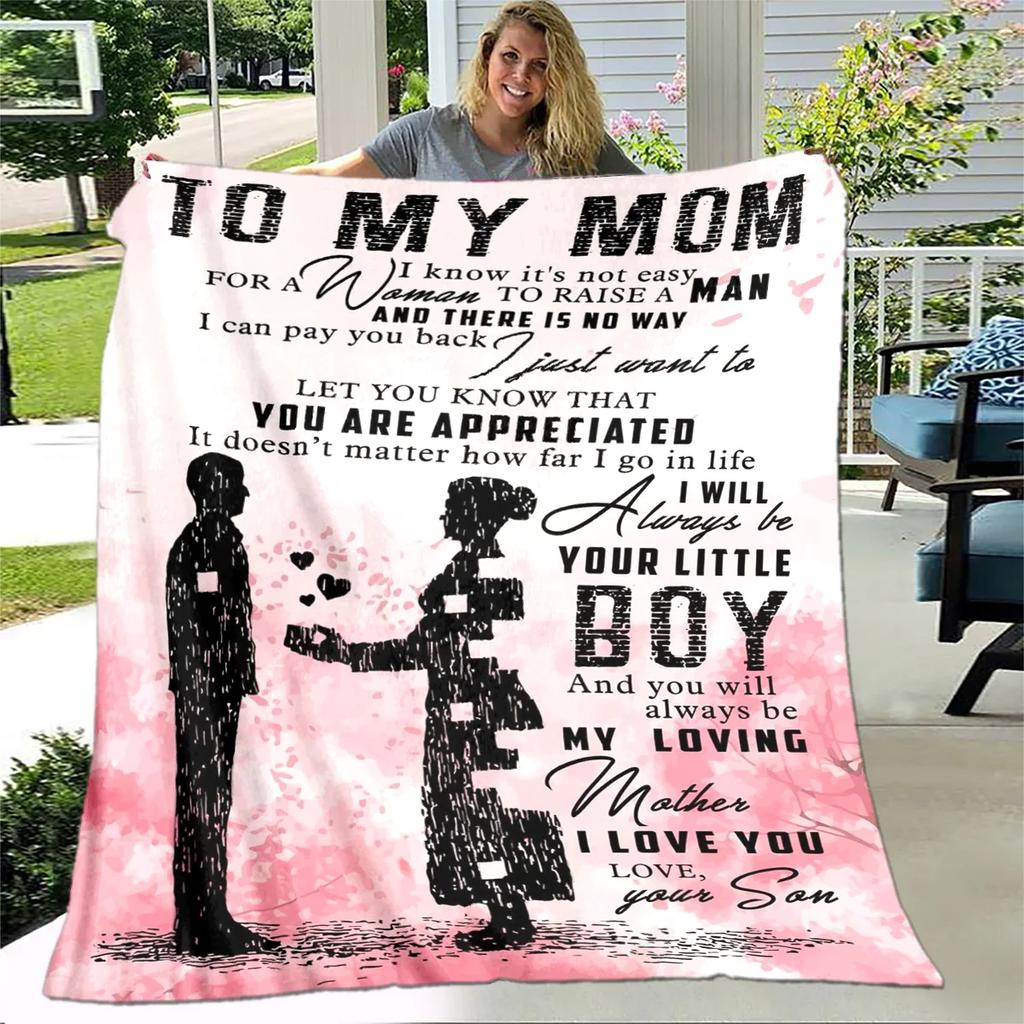 Para Minha Mãe Mamãe Série de Presentes Carta Cobertor, Manta Macia para Casa Quarto Cama Sofá Piquenique Viagem Escritório Cobertor de Cobertura Crianças