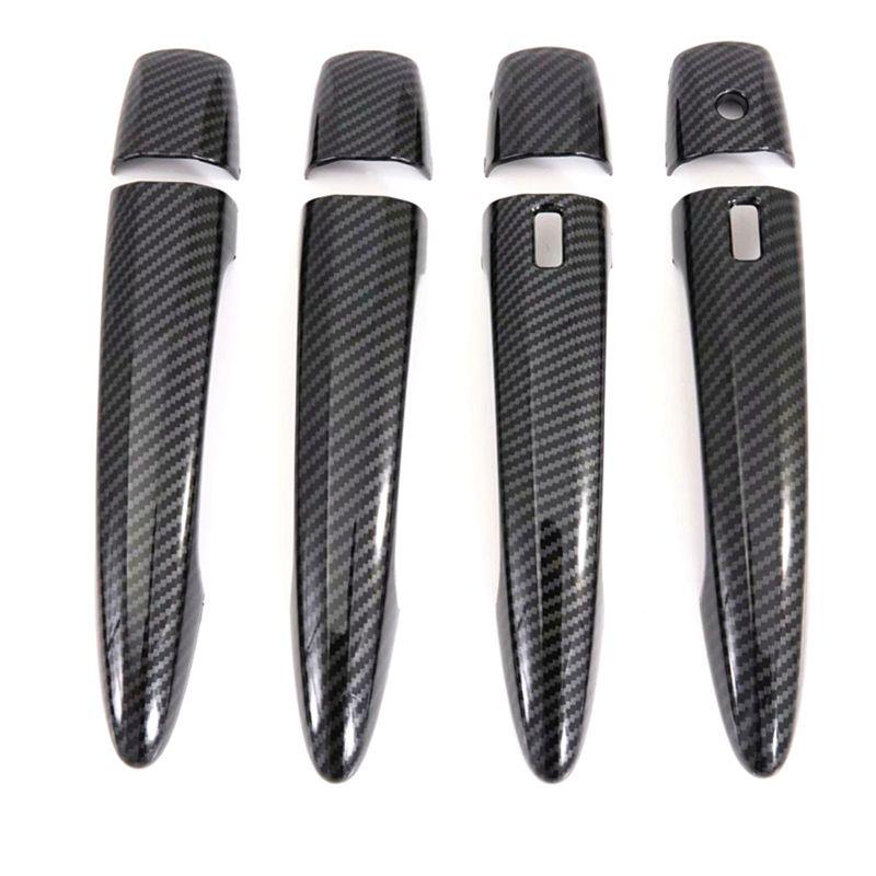 AT-For Nissan Sylphy 2020 2021 2022 Car Outer Door Handle Cover Trim Stickers Accessories ,ABS Carbon Fiber