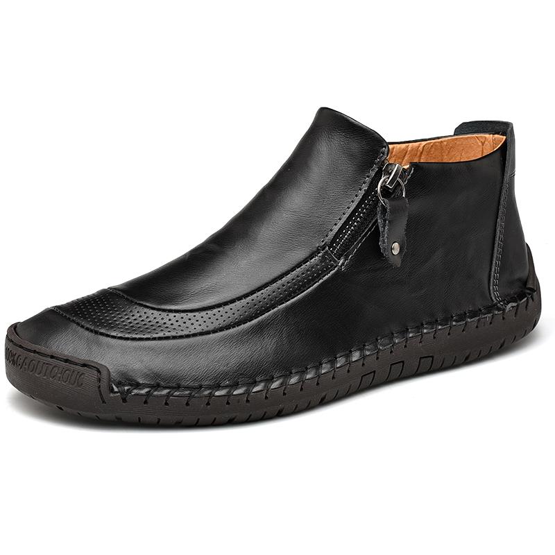 

Popular Men s High-top Shoes In Autumn Winter Outdoor Travel Shoes Handmade Soft Soled Men s Casual Shoes Simple Ankle Boots 48 чорний