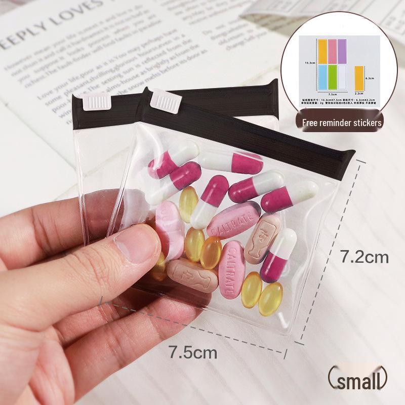 Przenośna Mini Saszetka-Dozownik na Leki na Tabletki i Pigułki