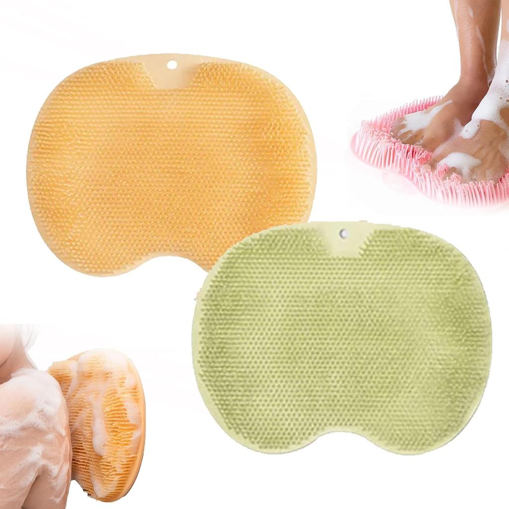Prostuff.in® Shower Back Massager Scrubber, Shower Foot Massager Scrubber,Non Slip/Suction Cups Silicone Foot Brush Washer Cleaner Massage for Dead