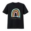 Choose Joy Womens Cute Rainbow T Shirt Inspiration Black Medium Vintage Washed Unisex Fashion Slightly Versatile Comfortable