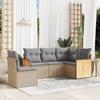 VidaXL Garden Lounge Set with Cushions 5 Pcs, Patio Sofas, Patio Furniture Set, Outdoor Furniture, Beige 3227655