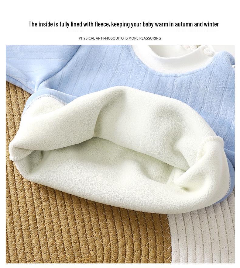 Children's Warm Velvet Underwear Set - Boys & Girls Autumn/Winter Pajamas