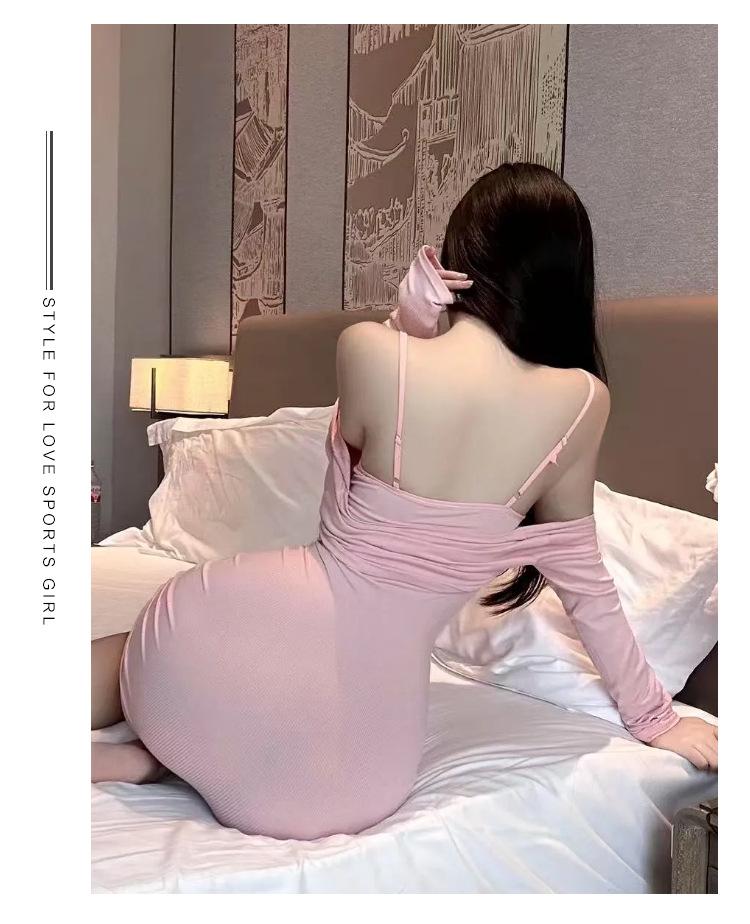 Elegant Bodycon Lingerie Set - Sensual Long Skirt, Slimming Fit, Perfect for Date Nights