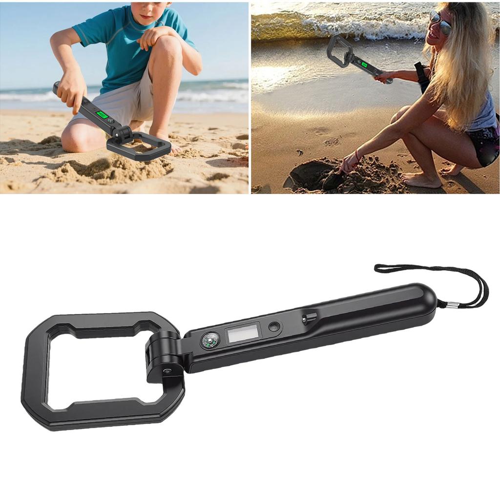 Metal Detector for Adults Kids Water Proof Foldable Handheld Metal Finder Treasure Scanner with LCD Display for Beach Yard