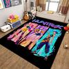 Kpop Demon Hunters Neon Stage Indoor Rug Nonslip Thick Carpet For Entryway Home Party Decor Valentine'S Day Gift