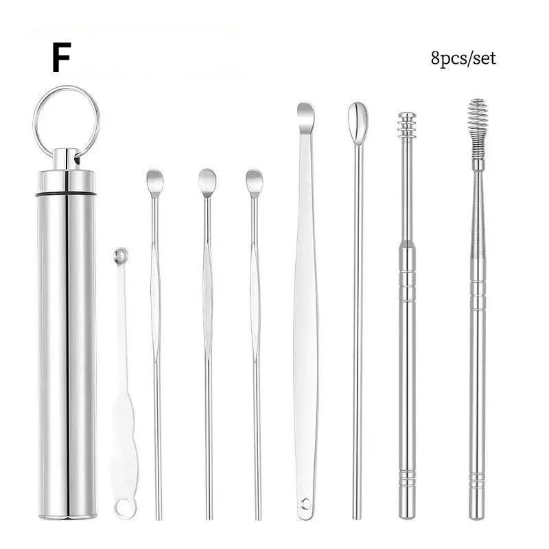 Ear Wax Pickers Cleaning Stainless Steel Earpick Wax Remover Curette Ear Pick Cleaner Ears Cleaner Spoon Care Ears