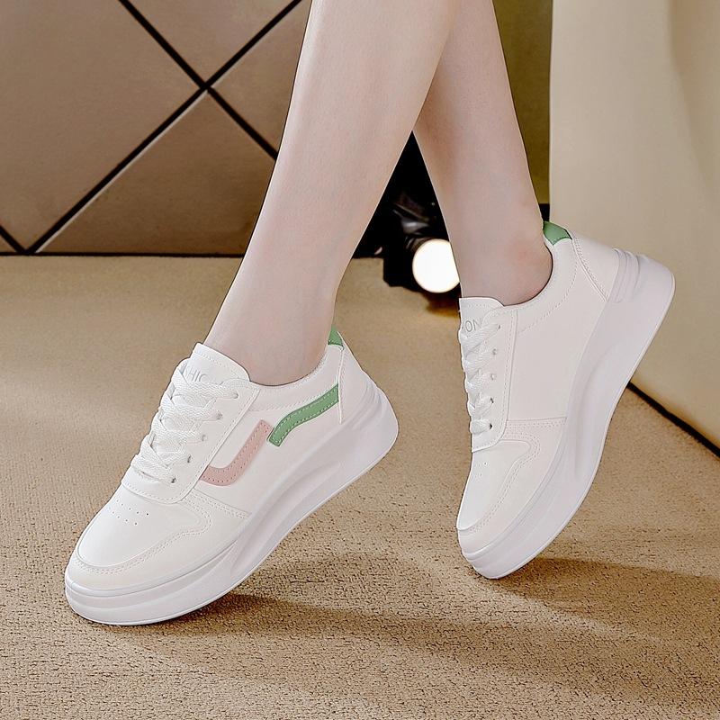 2025 Spring New Versatile Little White Shoes Women's Casual Sports Shoes Soft Baseplate Shoes Spring and Autumn Popular White Shoes Spring
