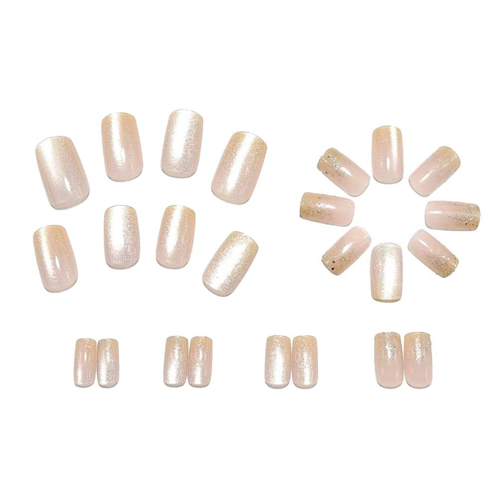 Cat's Eye Wearable Manicure Autumn And Winter Manicure Nail Patch Cat's Eye Flash New Whitening Pure Desire Medium And Long Style Wearable Manicure