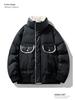 MLB & NY Co-Branded 2025 Winter Men's Down Jacket with Lamb's Wool Patchwork