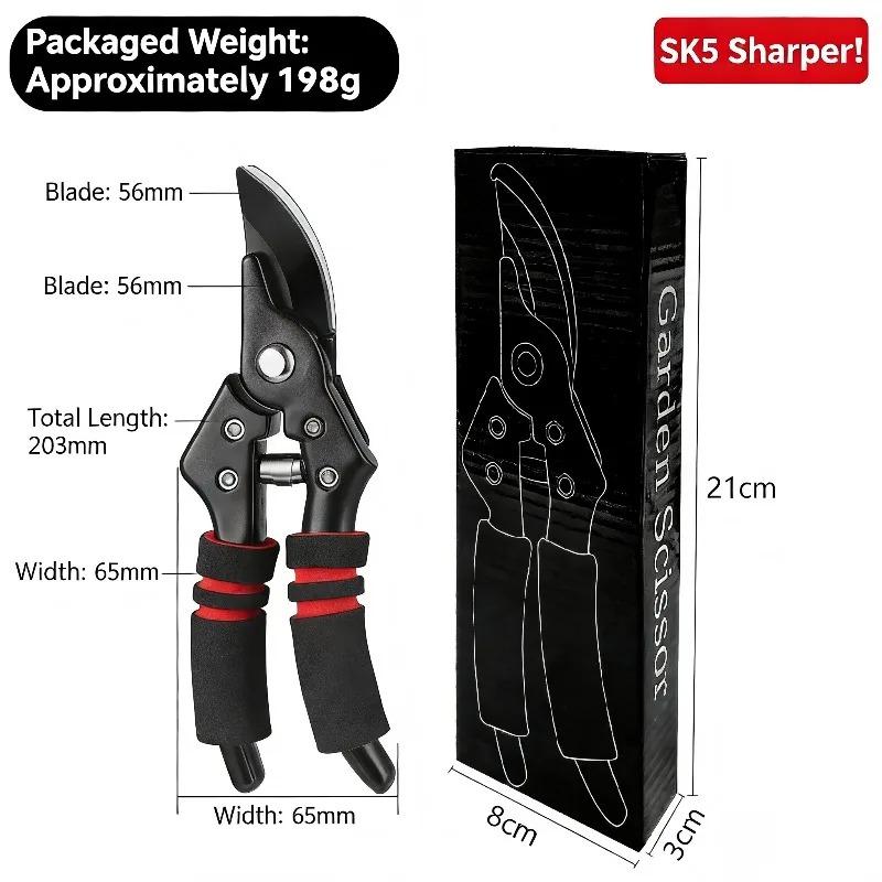 Professional Stainless Steel Lopping Shears, Effort Saving Thick Branch Cutter for Garden Bonsai, Heavy Duty Pruning Tool