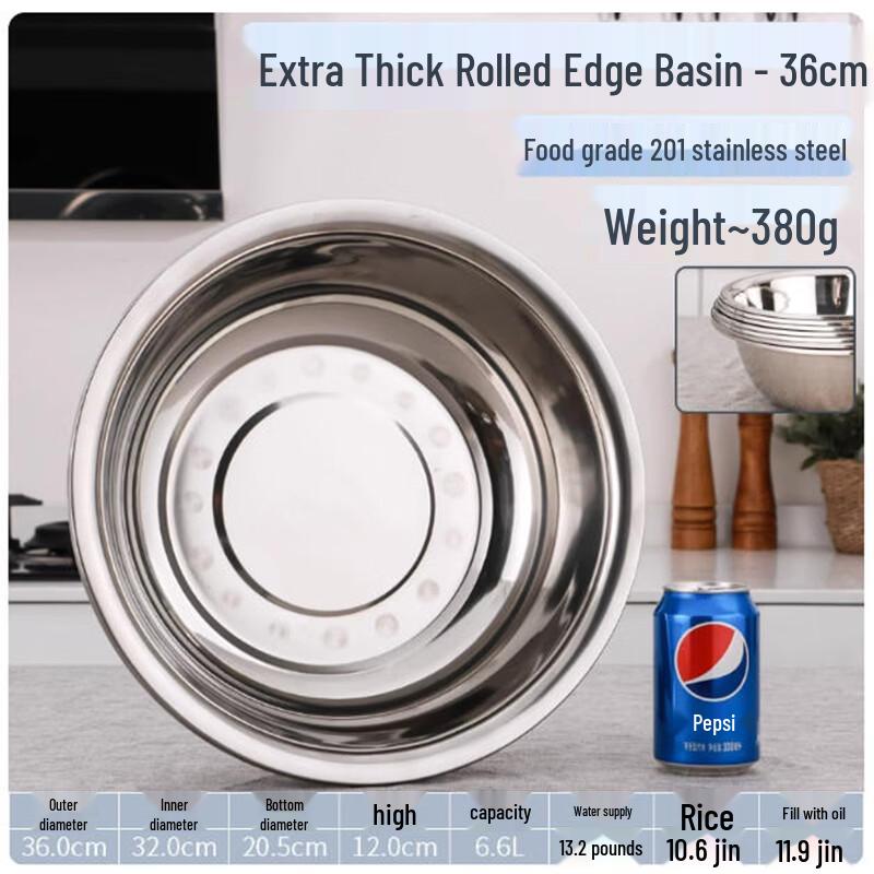 Shengbilai 36cm Stainless Steel Basin