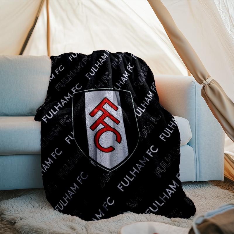 1pz Coperta Morbida in Flanella Stampata Fulham F.C. per Camera da Letto Adulto Soggiorno Divano Campeggio Viaggio Regali per Fan Regali di Natale