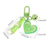 Sweet Acrylic Heart Pendant Keychain Link Chain Keyring for Purse,Handbag, Bag