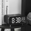 2025 Hot Selling Plastic LED Wireless Charging Desk Clock Multi-Function Night Light Simple Hotel Alarm 15W Output Power Gift