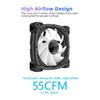 TEUCER Prism-2 1PCS/3PCS ARGB Case Fan, 120mm PWM 800-1600RPM 5V 3Pin RGB Gaming PC Cooling Fan