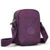 Compact Nylon Crossbody Bag with Double Zipper Closure Adjustable Strap Small Casual Purse for Daily Travel