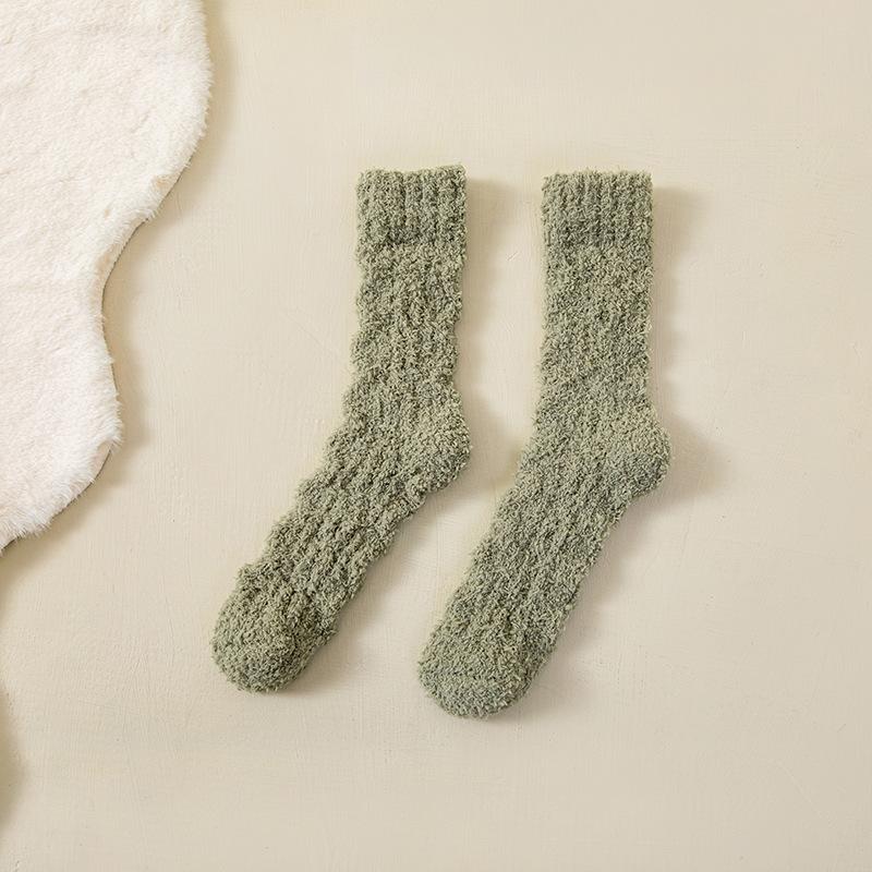 Female Autumn and Winter Models Add Velvet and Thick Warm Floor At Home Sleep In The Tube Socks