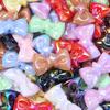 10pcs 17x28mm Bow Acrylic Beads Colorful Sweet Bowkot Loose Beads For Jewelry Making DIY Necklace Phone Chain Keychain Decor