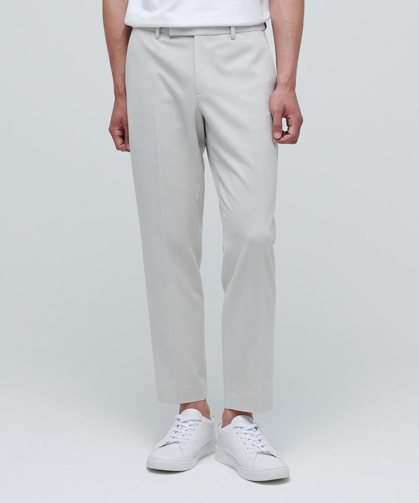 MUSINSA STANDARD Lightweight Tapered Hidden Banding Crop Slacks [Dusty Cream]