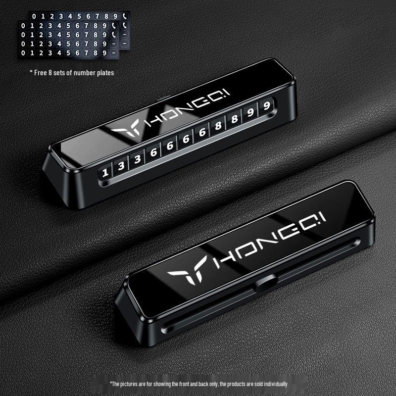 Compatible Temporary Parking Plate for Hongqi Tiangong 05/06/08 EH7 - Premium Double Number Car Phone Card.