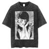 Hot Sale Horror Manga Tomie Graphic T-shirt Men Women T Shirt Hip Hop Y2k Washed Oversized Tee Hip Hop Gothic Cotton T-shirts