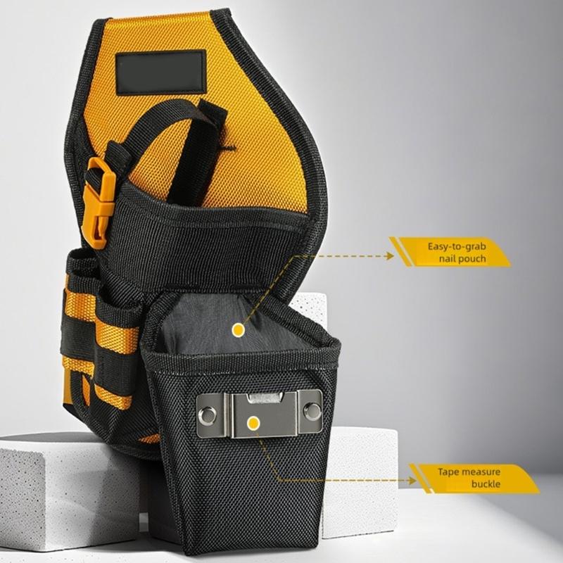 Professional Electrician Tool Pouch Organizer Waist Pack Heavy Duty Multiple Pockets Adjustable Belt For Electrical Work