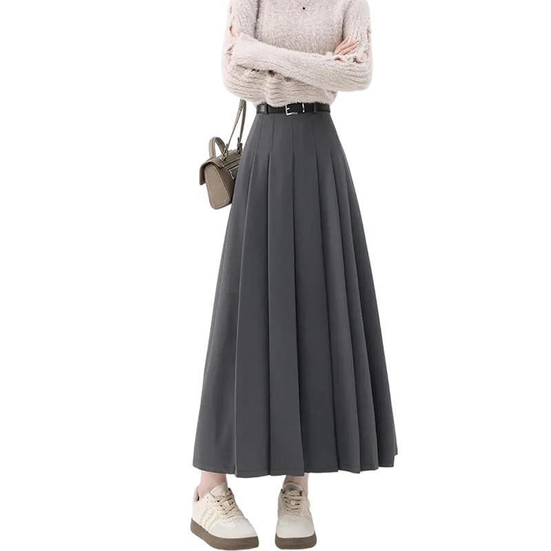 

Women s A-Line Pleated High-Waist Midi Skirt S