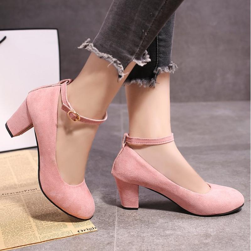 Spring Autumn New Suede Women's Shoes Fashion buckle antislip footwear Shallow mouth Comfort Single shoes Ladies casual pumps