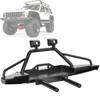 Metal Front Bumper with LED Light Accessory Fits for Axial SCX10  II 90046 RC Car