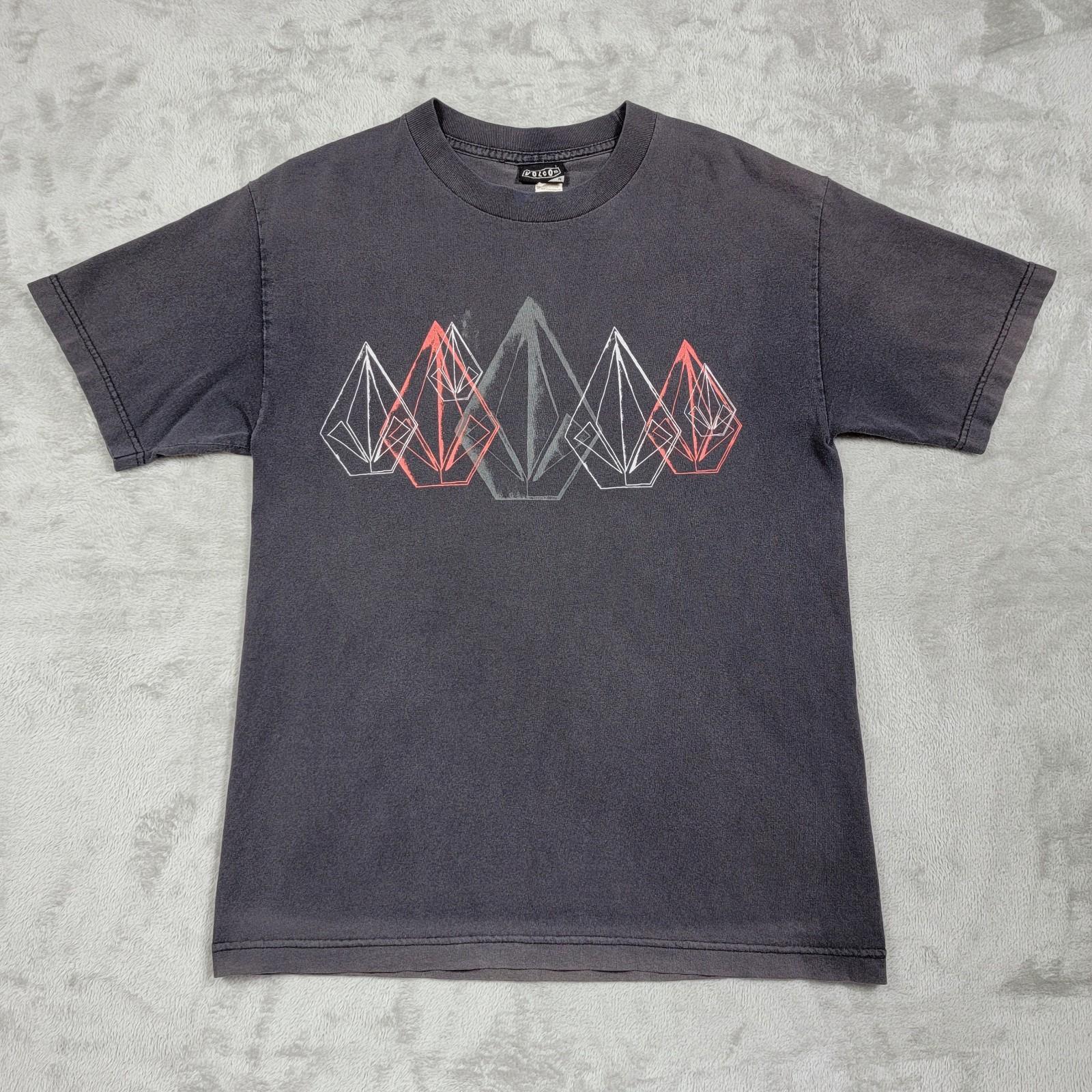 Volcom Fader Stone Logo Graphic T Shirt Skate Surf Men s Medium Smoked Fade Unisex T-Shirt XL