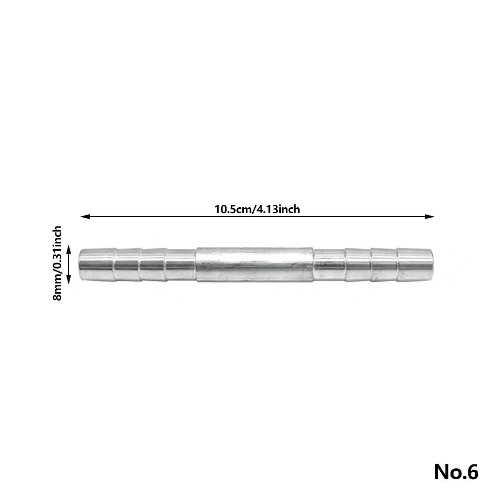 1pcs A/C Refrigerant Hose Barb Fitting 3/8 1/2 5/8 3/4 Straight Splice Push In Fitting Aluminium #6 #8 #10 #12 Car Accessories