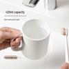 Wall-Mounted Magnetic Mouthwash and Toothbrush Cup with Handle - Punch-Free Plastic Design