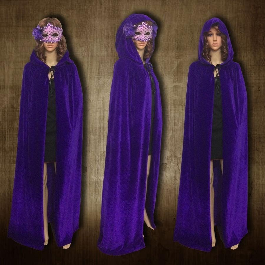 Wikka Robe Buy Unisex Hooded Velvet Cloak Coat Wicca Robe Medieval Wedding Cape ...