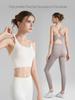 Summer Women's Yoga Set: Water Drop Back Tank & Anti-Roll-Up Pants