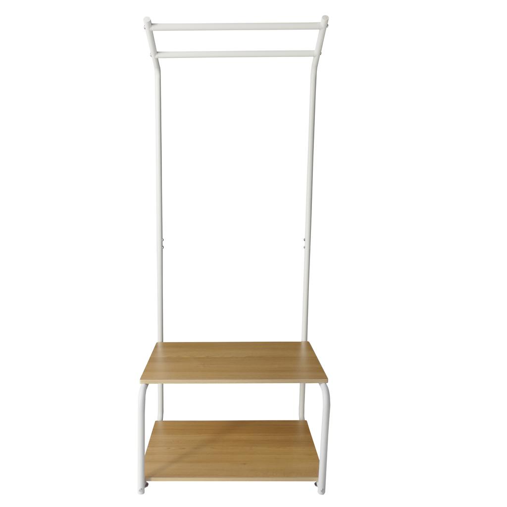 Nyana Home Entrance Coat Rack 2 Shelves 2 Upper Bars