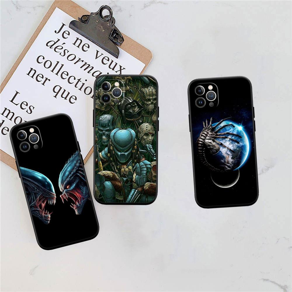 CJ4 Aliens Vs Predator Xenomorph Soft Shell Phone Case for OPPO A3 Pro A72 A74 A76 A77 A77S A78 A79 A94 A95 A18 A40M A58