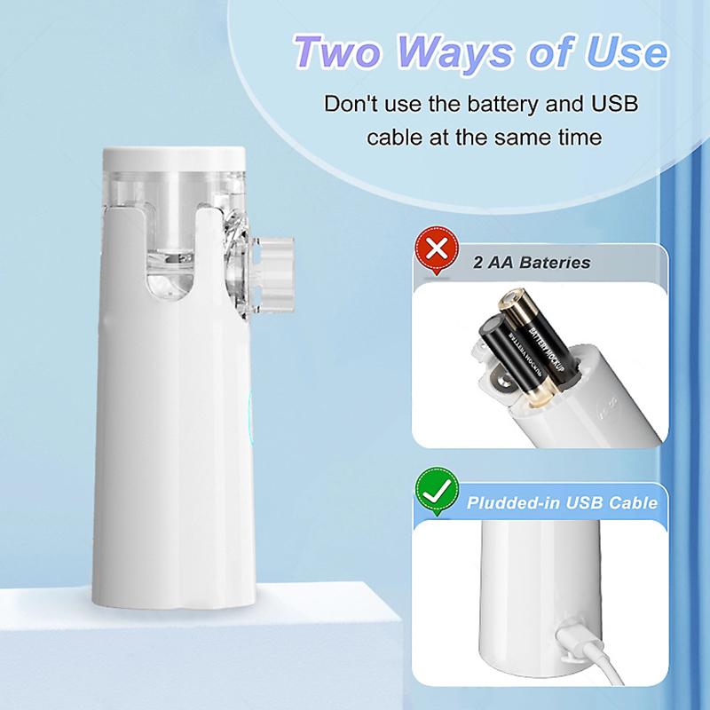 Home Medical Portable Handheld Nebulizer Children'S Silent Bilateral Ultrasonic Micro-Mesh Nebulizer