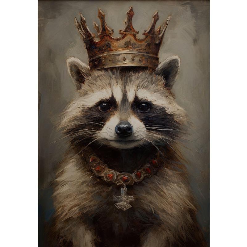 Gothic Romantic Raven Vintage Poster Victorian Animal Portrait Wolf Cat Bat Crowcanvas Painting Wall Art Living Room Home Decor