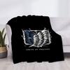 Blanket Attack On Titan Fluffy Soft Blankets & Throws Luxury Cover Plaid Throw Sofa Knee Microfiber H Anime Child Cute Home