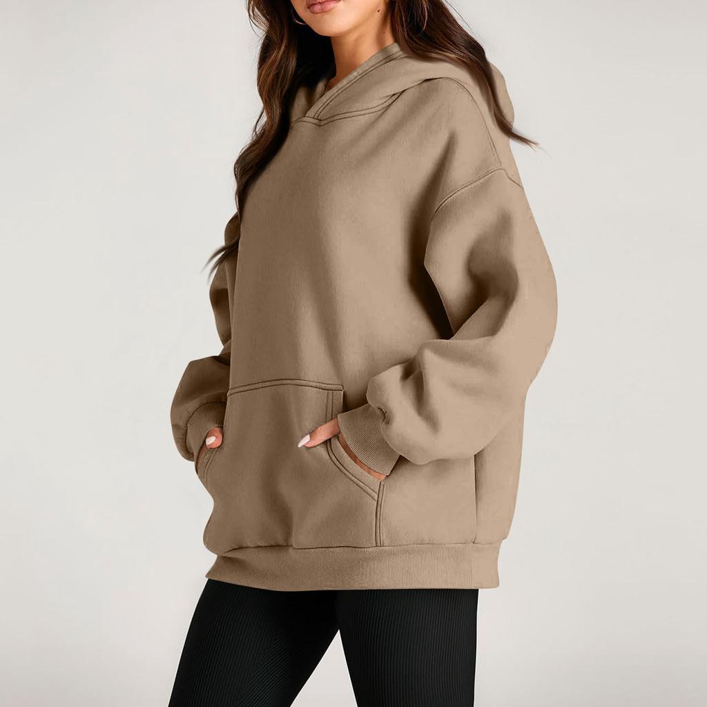 Womens Oversized Sweatshirts Fleece Hoodies Long Sleeve Shirts Pullover Fall Clothes With Pocket