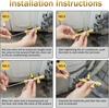 Valve Core Remover Installer Tool Kit with Dual Size 1/4 & 5/16 Port for with R22 R12 R407 R410 R404 R32 R600 HVAC System