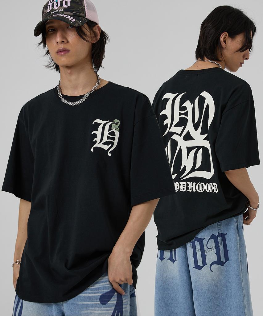HOODHOOD H Logo Short Sleeve T-Shirt Black
