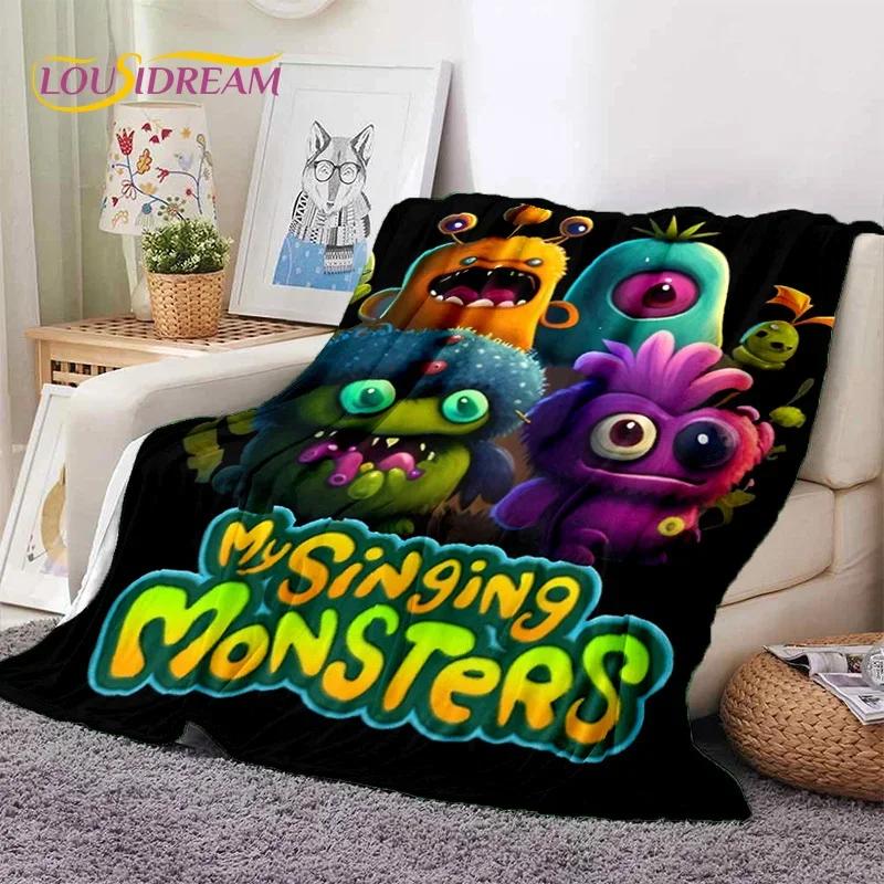 Game My Singing Monsters Cartoon Soft Flannel Blanket for Bed Bedroom Sofa Picnic ,Throw Blanket for Cover Outdoors Leisure Gift