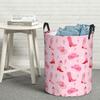 Large Laundry Basket with Handles - Retro Pink Cowgirl Boots Hat Baby Kids Dirty Clothes Laundry Hamper