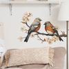 Desen animat Prun Ramuri Păsări Studiu Camera de zi Atmosferă Autocolante decorative de perete Autoadezive