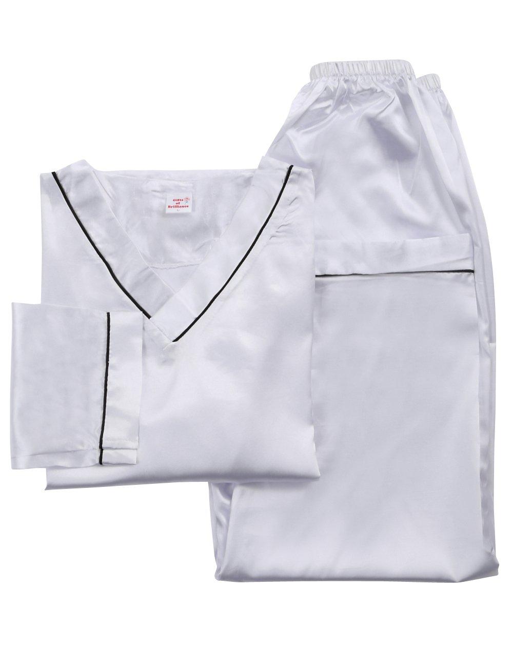 

Gifts of Brilliance Silk Short Sleeve Summer Pajamas Women s [Gift Set] (L, White) PJ_3149 белый