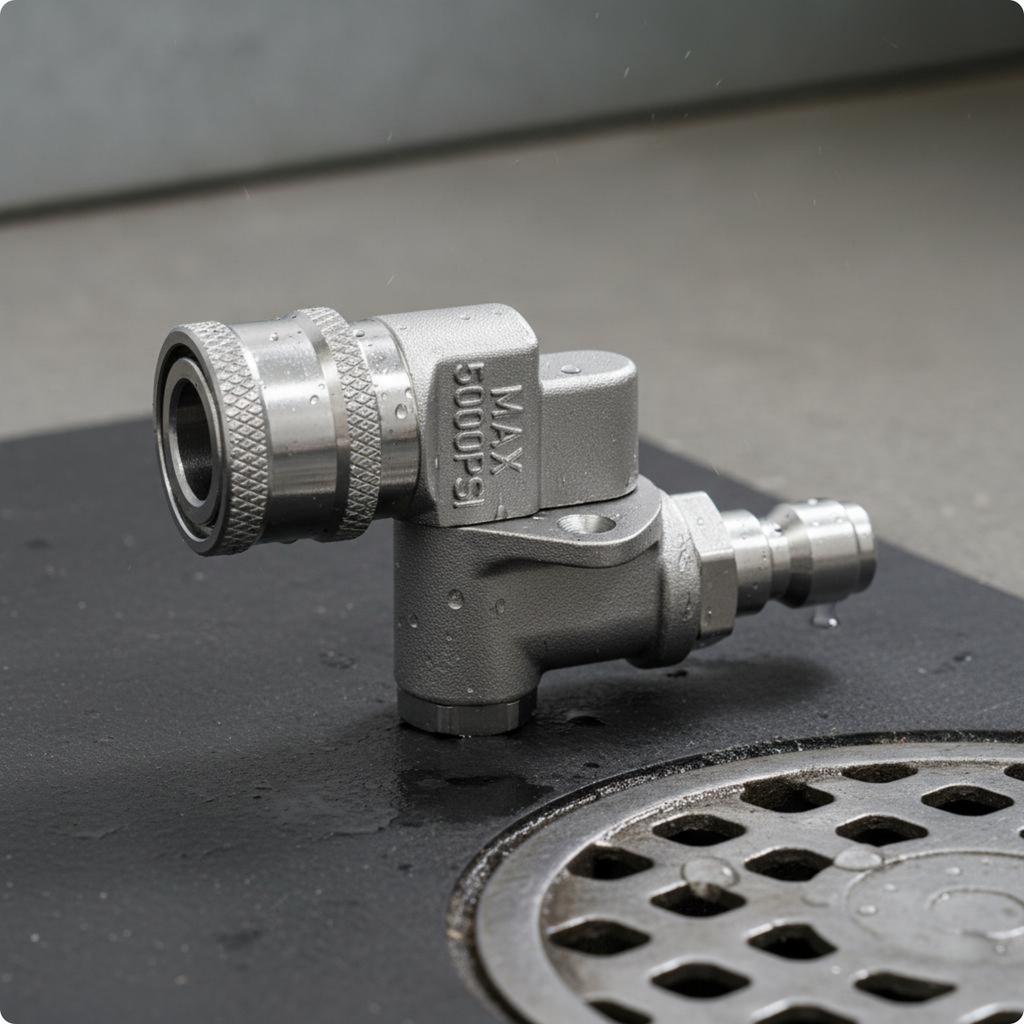360 Degree Swivel Nozzle Dead Corner Cleaning 7 Angle Adjustable Nozzle Pivoting Coupler 4500 PSI Pressure Washer Accessory